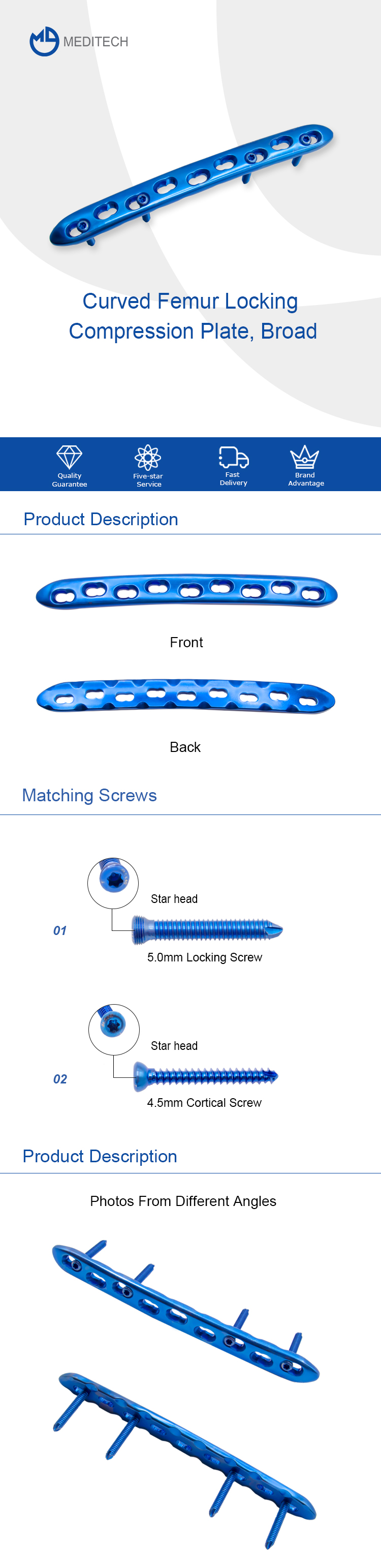 curved femur locking compression plate broad