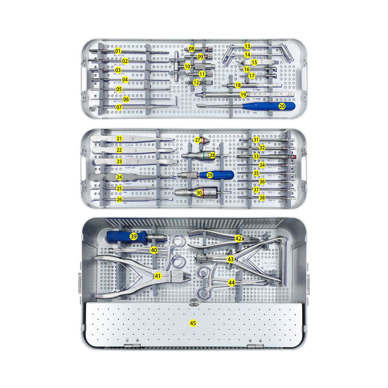 ankle locking plate instrument set