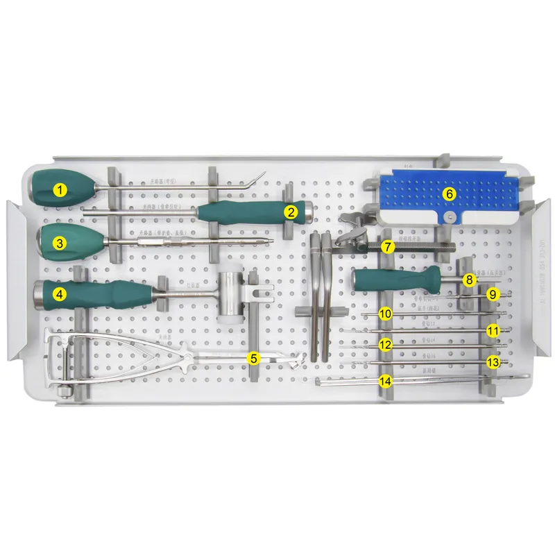 peek cervical cage with locking screw instrument set