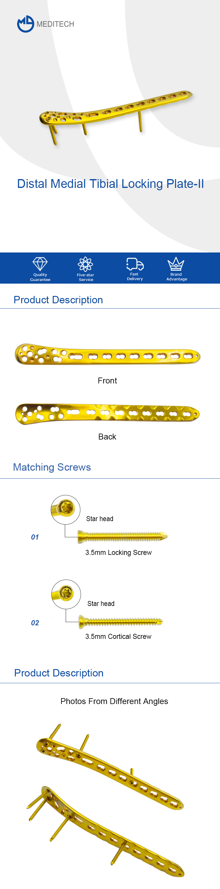 distal medial tibial locking plate ii