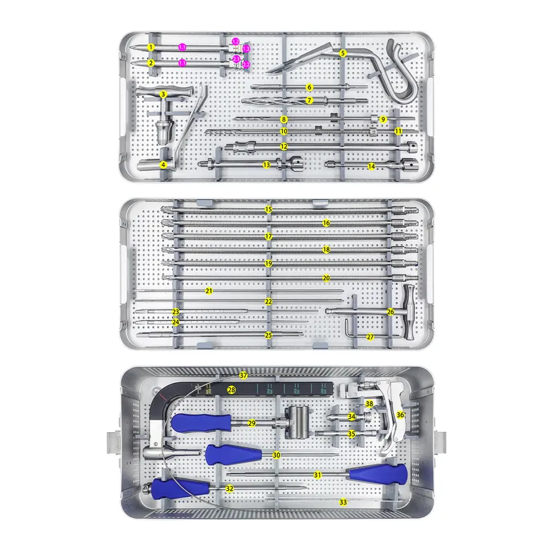 hindfoot fusion ankle nail instrument set